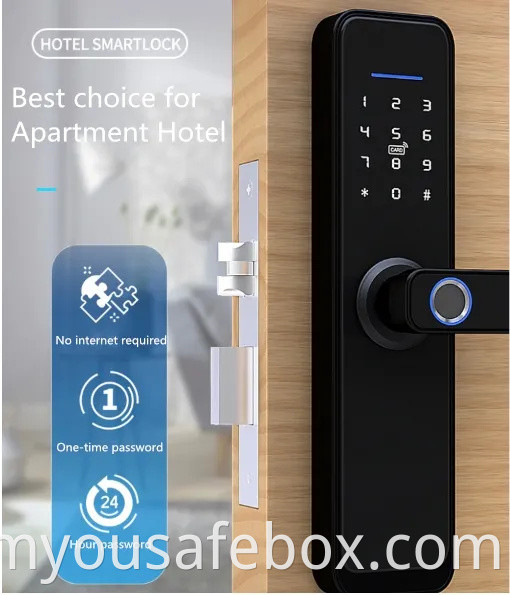 Factory Tuya Tt Smart WiFi Door Lock Digital Fingerprint Password Card Door Lock, Smart Safe Finger Print Lock Electronic Lock